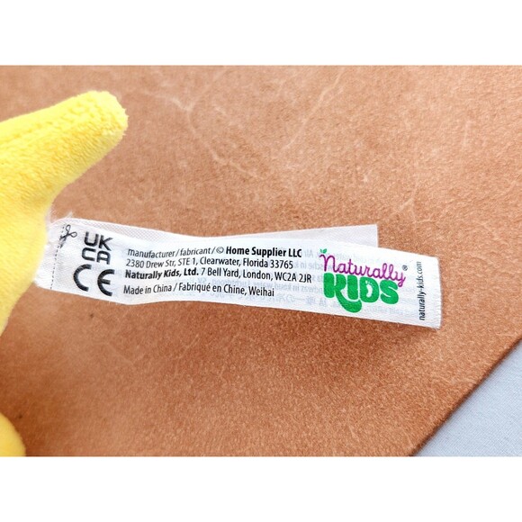 Naturally Kids Yellow Triceratops Dinosaur Plushie 07/2022 ~ 7.5 Inches - Picture 6 of 7